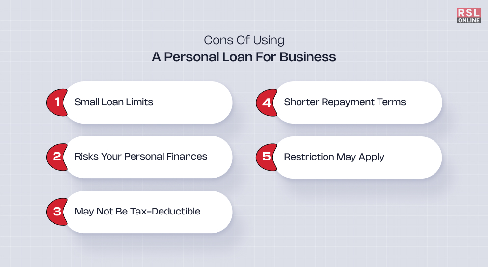 Cons Of Using A Personal Loan For Business