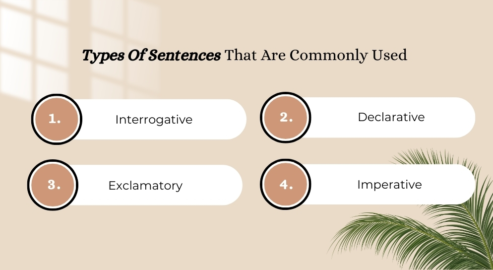 Types Of Sentences That Are Commonly Used