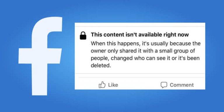 This Content Isnt Available Right Now Facebook Solution For You