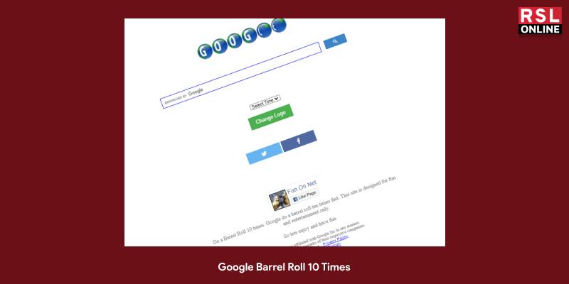 Do a Barrel Roll 20 times - Google do a barrel roll 20 times - Gogroll