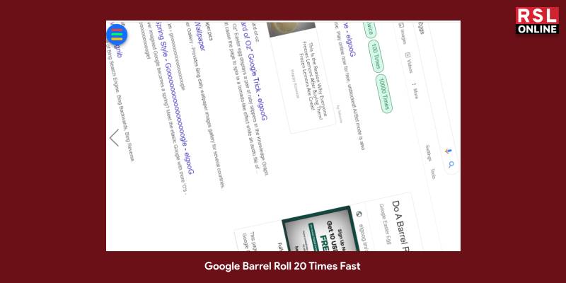 Play Do A Barrel Roll 20 Times on Google