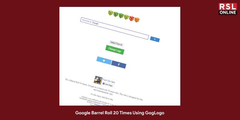 Do a Barrel Roll 20 times - Google do a barrel roll 20 times