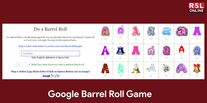 Play Do A Barrel Roll 100 Times on Google