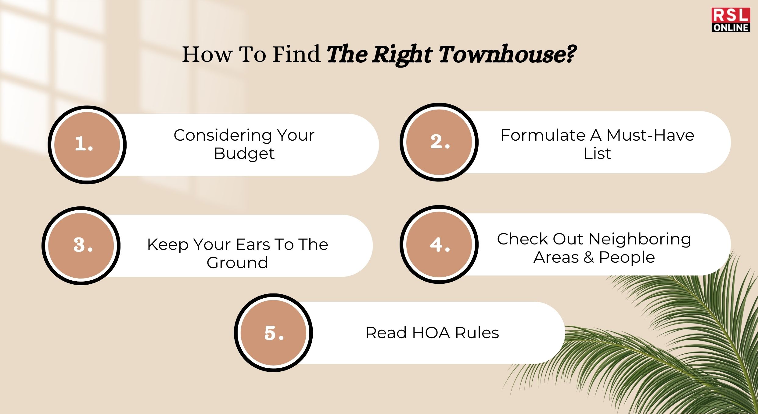 How To Find The Right Townhouse